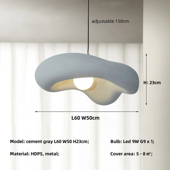 Dining Room Wabi Sabi G9 Led Pendant Lights New Creamy Style Suspend Lamp Bar Lustre Droplight Home Decor Hanging Lamps Fixture