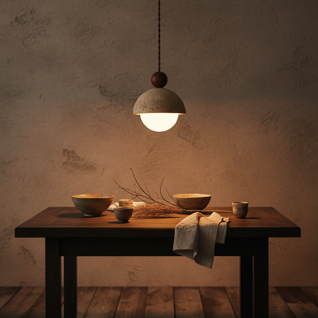 CavernLight | Elegant Yellow Travertine Kitchen Pendant Lighting Fixture 5