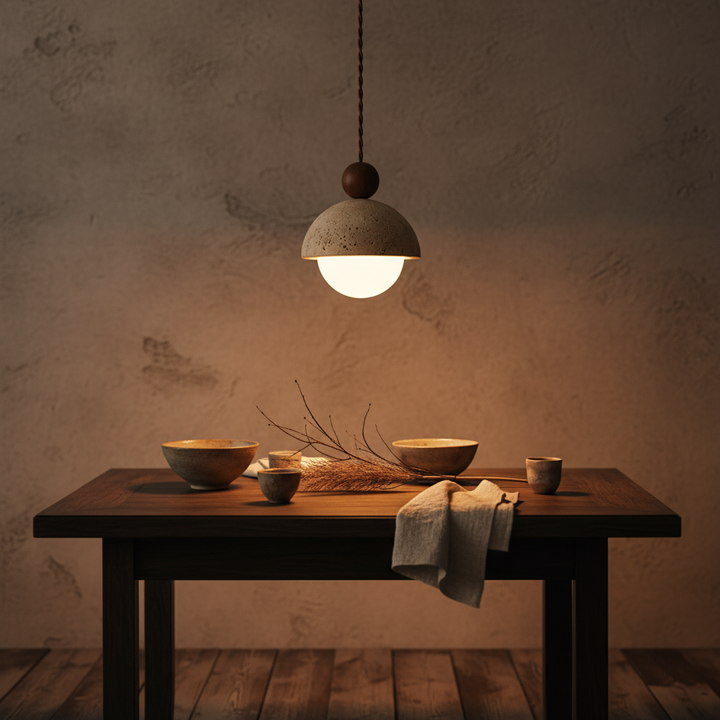 CavernLight | Elegant Yellow Travertine Kitchen Pendant Lighting Fixture 5