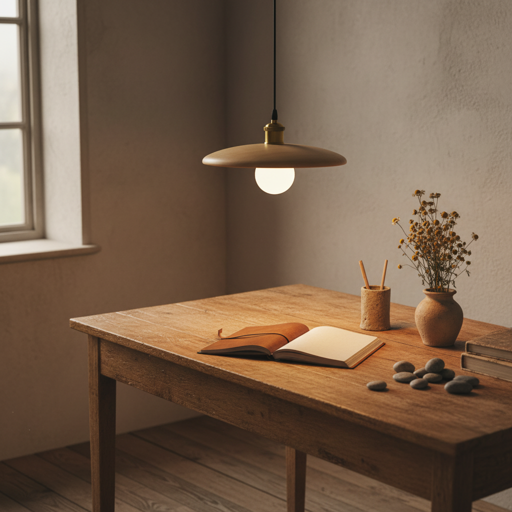 WoodenAura | Elegant Retro Wooden Pendant Light for Kitchen Lighting 2