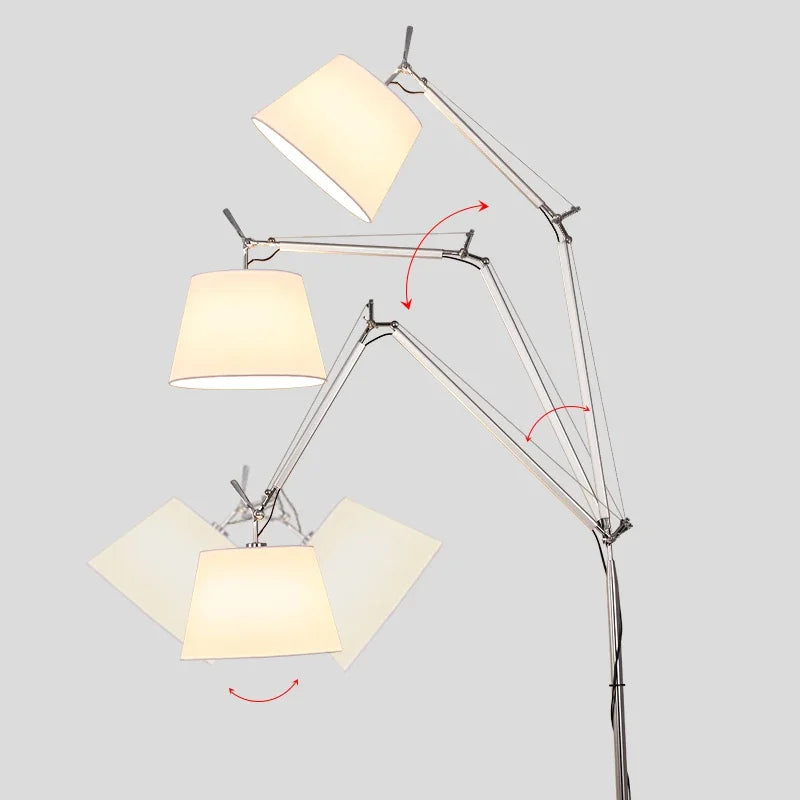 MAISU Nordic Adjustable Floor Lamp Long Arm LED Reading Light Table Lamp Desk Study Office Bedside Simple Design Home Decor