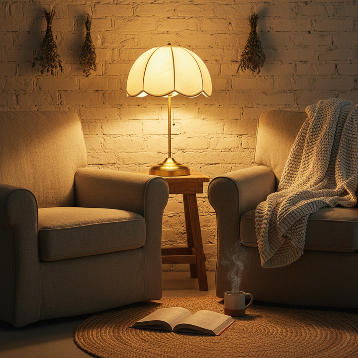 PetalGlow | Charming Vintage Mid-Century Table Lamp for Bedroom & Living Room 4