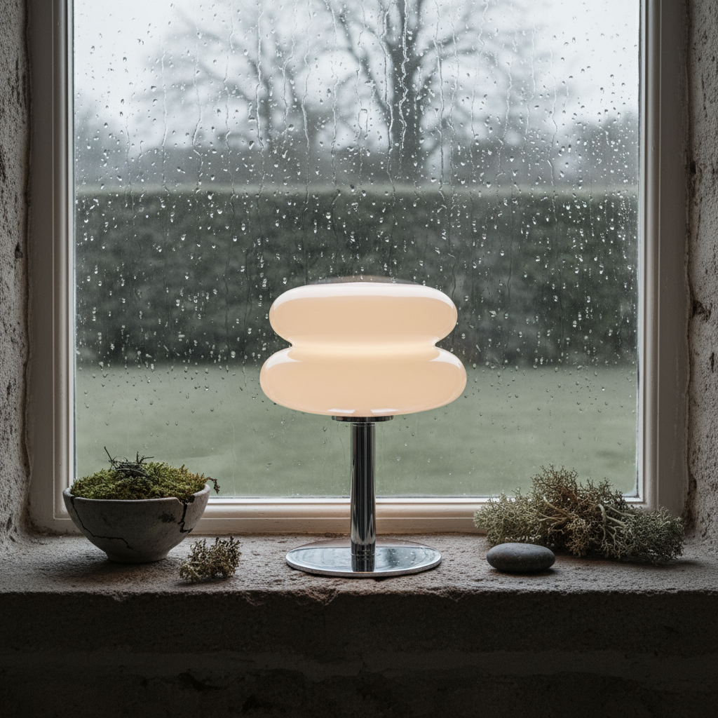 MacaronGlow | Elegant Colorful Glass Bedside Table Lamp for Ambient Lighting 14