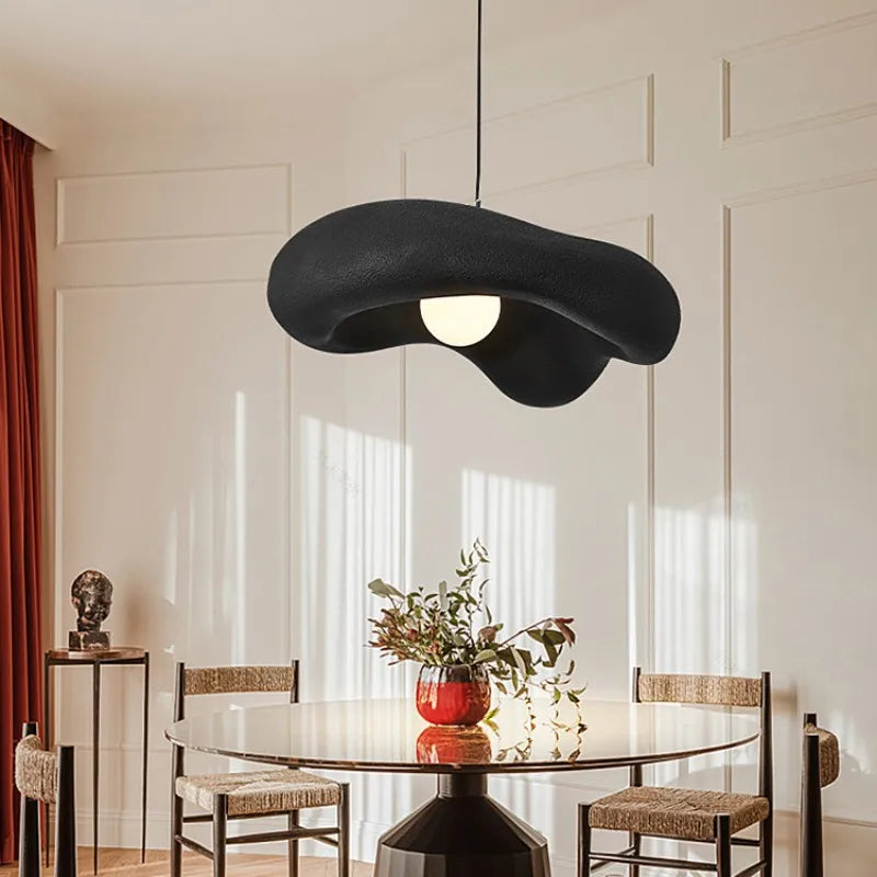 Dining Room Wabi Sabi G9 Led Pendant Lights New Creamy Style Suspend Lamp Bar Lustre Droplight Home Decor Hanging Lamps Fixture