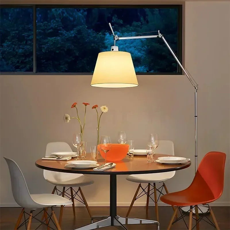 MAISU Nordic Adjustable Floor Lamp Long Arm LED Reading Light Table Lamp Desk Study Office Bedside Simple Design Home Decor