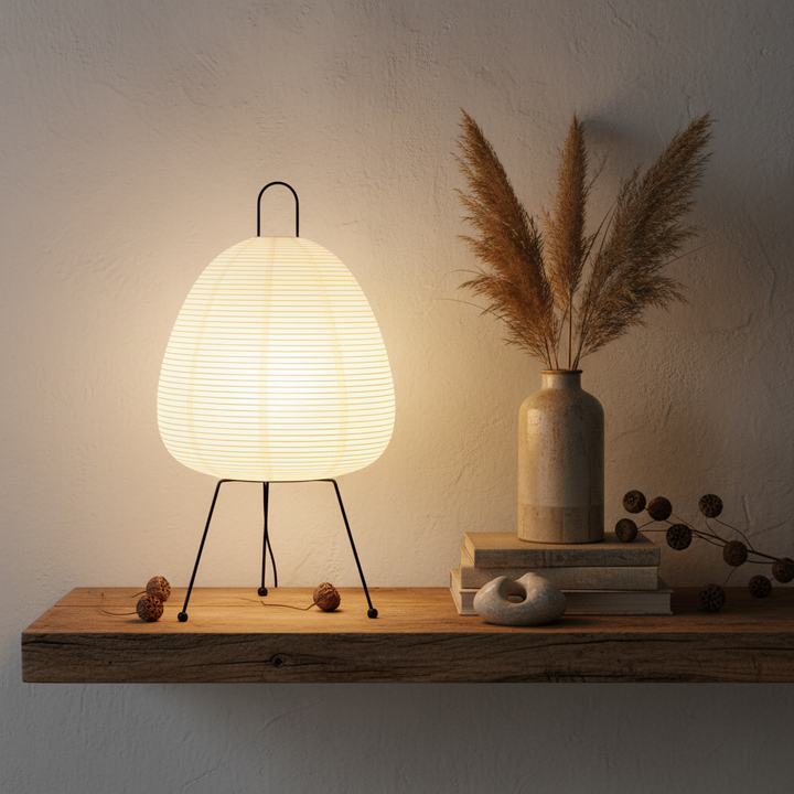 WabiSabiGlow | Serene Minimalist Rice Paper Ambient Light Lamp 5