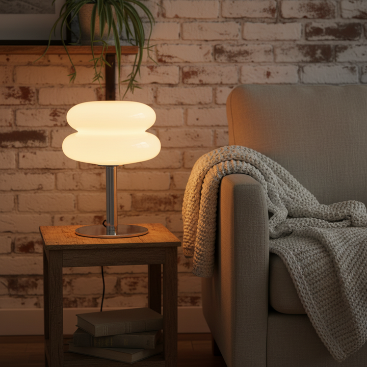 MacaronGlow | Elegant Colorful Glass Bedside Table Lamp for Ambient Lighting 23