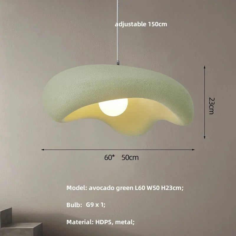 Dining Room Wabi Sabi G9 Led Pendant Lights New Creamy Style Suspend Lamp Bar Lustre Droplight Home Decor Hanging Lamps Fixture