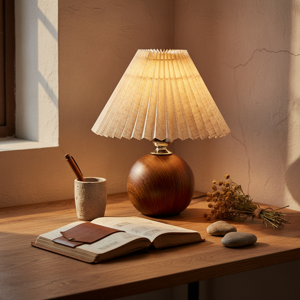 NordicGlow | Cozy Elegant Pleated Table Lamp for Living Room & Bedroom 2