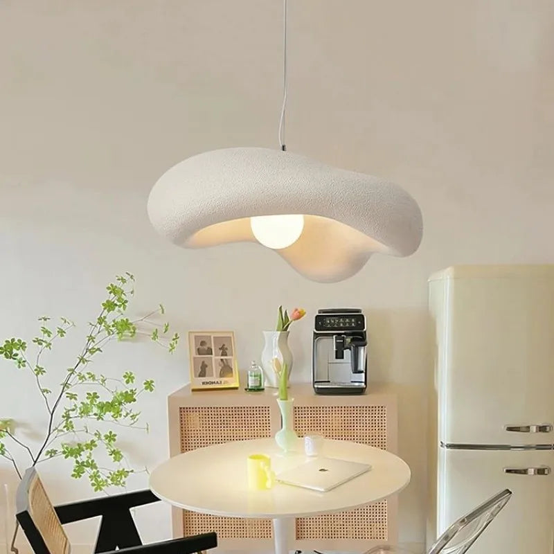 Dining Room Wabi Sabi G9 Led Pendant Lights New Creamy Style Suspend Lamp Bar Lustre Droplight Home Decor Hanging Lamps Fixture