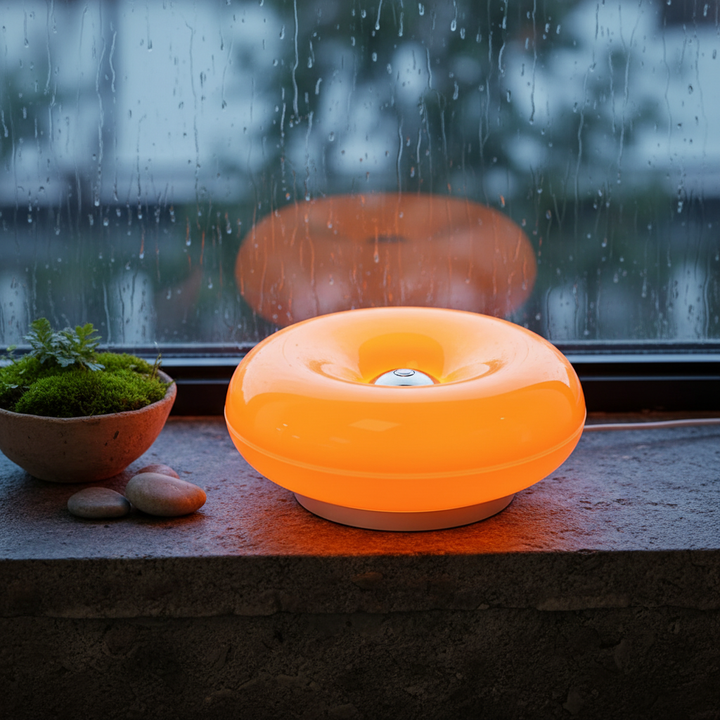 Cozy LED Table Lamp | Dimmable Donut Design for Ambient Bedroom Lighting 7