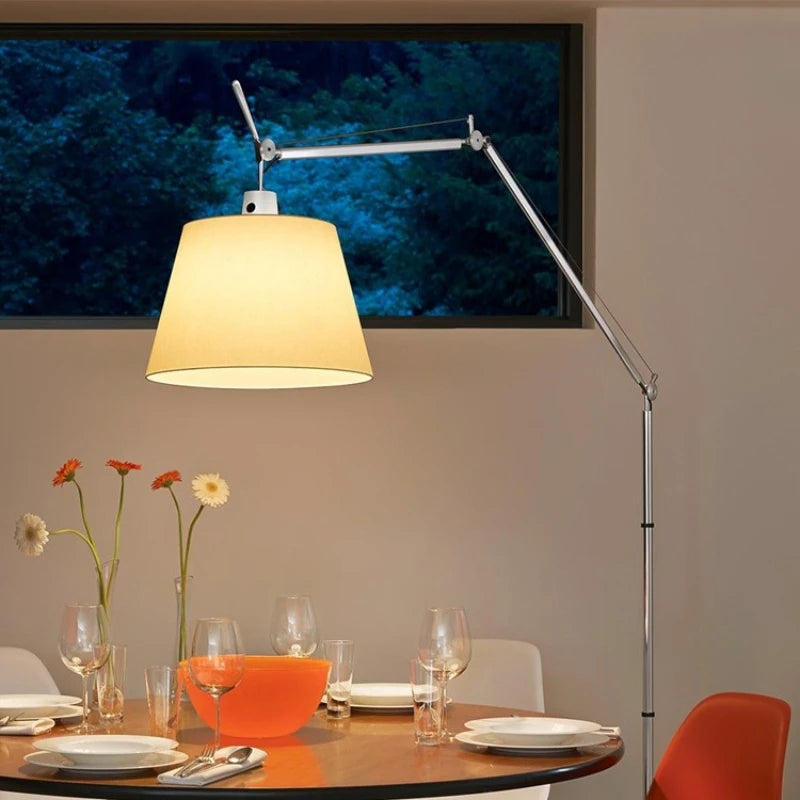 MAISU Nordic Adjustable Floor Lamp Long Arm LED Reading Light Table Lamp Desk Study Office Bedside Simple Design Home Decor