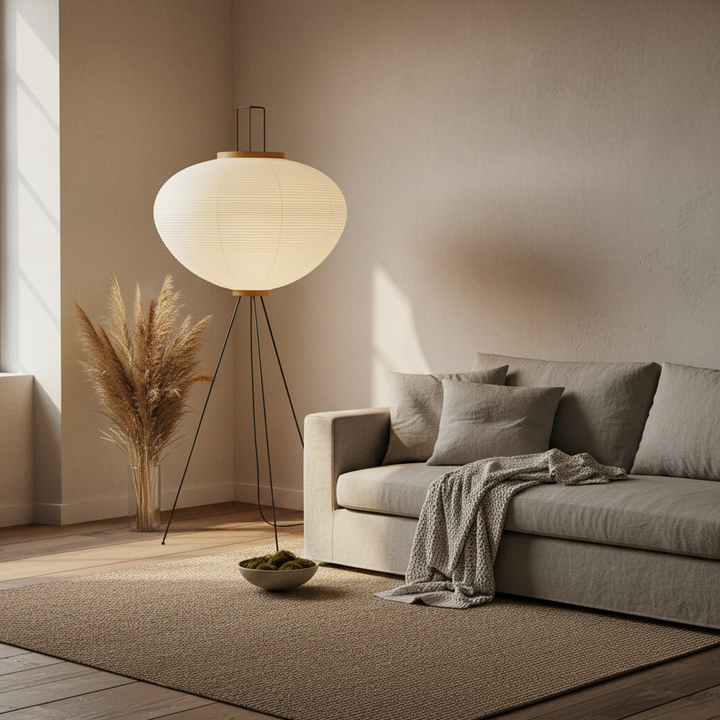 XuanLight | Stylish Elegant Japanese Rice Paper Floor Lamp for Living Room 4