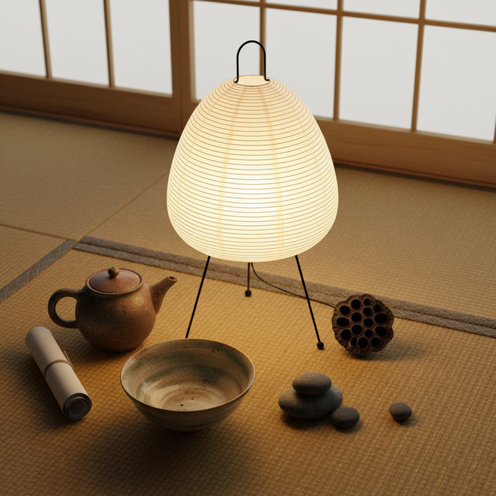 WabiSabiGlow | Serene Minimalist Rice Paper Ambient Light Lamp 4