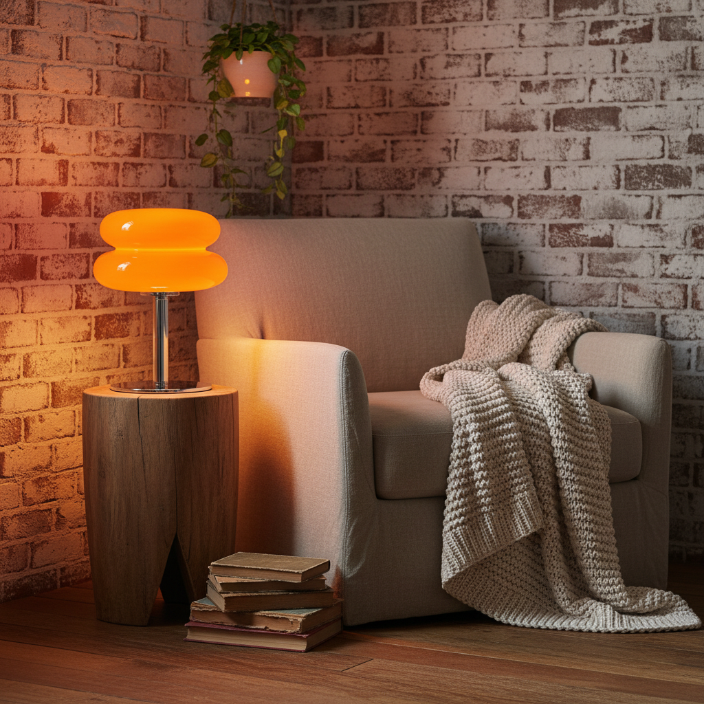 MacaronGlow | Elegant Colorful Glass Bedside Table Lamp for Ambient Lighting 2