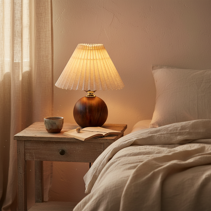 NordicGlow | Cozy Elegant Pleated Table Lamp for Living Room & Bedroom 3