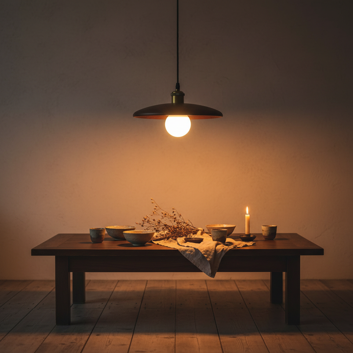 WoodenAura | Elegant Retro Wooden Pendant Light for Kitchen Lighting 9