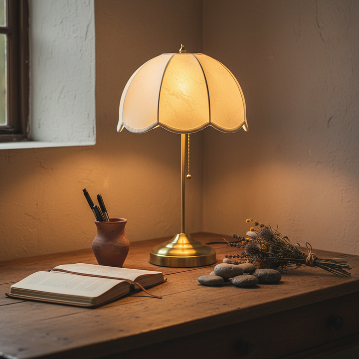 PetalGlow | Charming Vintage Mid-Century Table Lamp for Bedroom & Living Room 5
