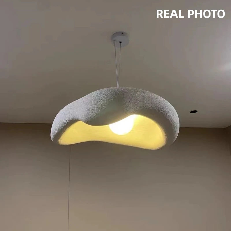 Dining Room Wabi Sabi G9 Led Pendant Lights New Creamy Style Suspend Lamp Bar Lustre Droplight Home Decor Hanging Lamps Fixture