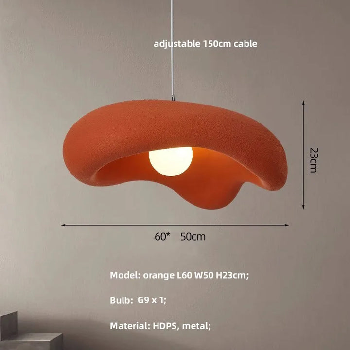 Dining Room Wabi Sabi G9 Led Pendant Lights New Creamy Style Suspend Lamp Bar Lustre Droplight Home Decor Hanging Lamps Fixture