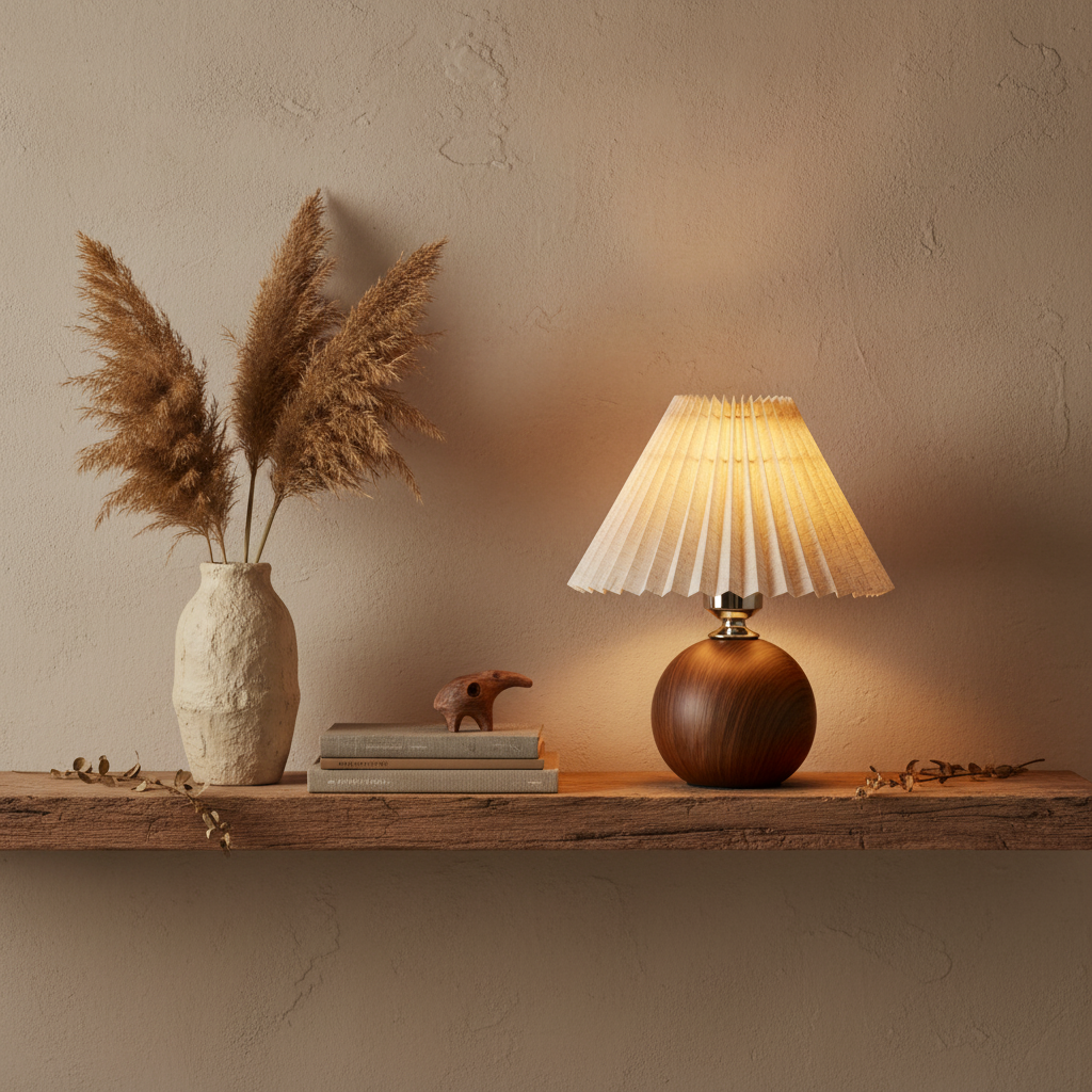 NordicGlow | Cozy Elegant Pleated Table Lamp for Living Room & Bedroom 4