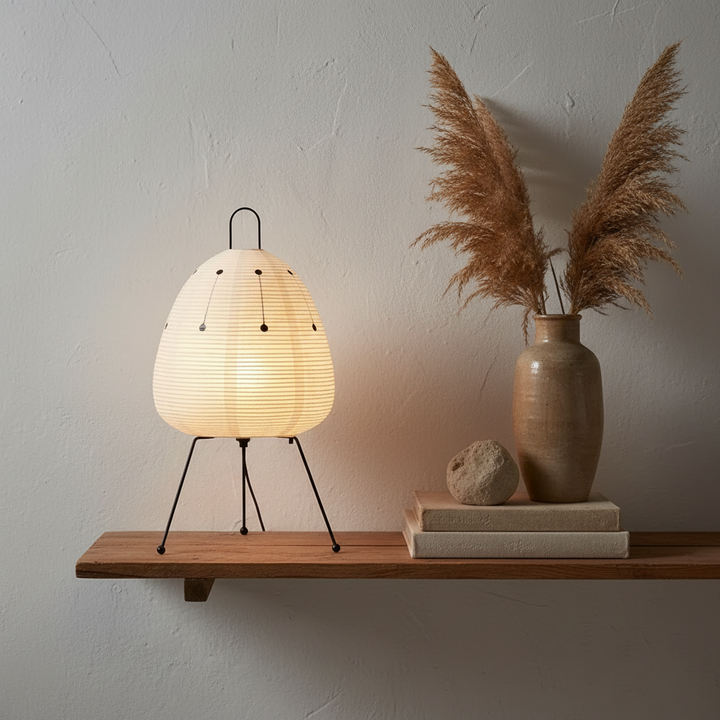 WabiSabiGlow | Serene Minimalist Rice Paper Ambient Light Lamp 12