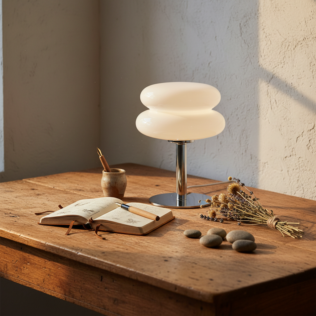 MacaronGlow | Elegant Colorful Glass Bedside Table Lamp for Ambient Lighting 12