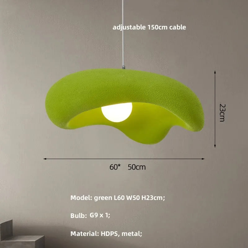 Dining Room Wabi Sabi G9 Led Pendant Lights New Creamy Style Suspend Lamp Bar Lustre Droplight Home Decor Hanging Lamps Fixture