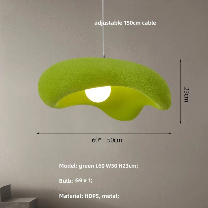Dining Room Wabi Sabi G9 Led Pendant Lights New Creamy Style Suspend Lamp Bar Lustre Droplight Home Decor Hanging Lamps Fixture
