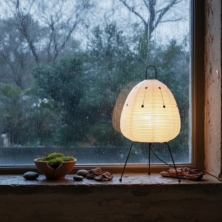 WabiSabiGlow | Serene Minimalist Rice Paper Ambient Light Lamp 13
