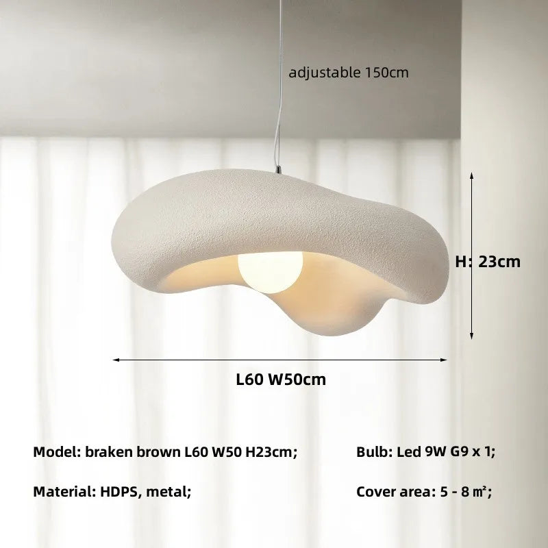 Dining Room Wabi Sabi G9 Led Pendant Lights New Creamy Style Suspend Lamp Bar Lustre Droplight Home Decor Hanging Lamps Fixture